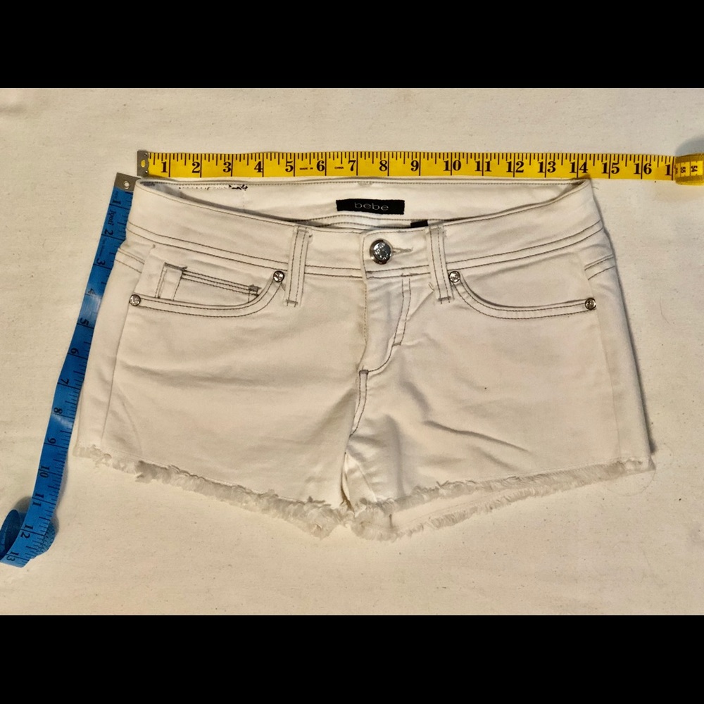Bebe white shorts